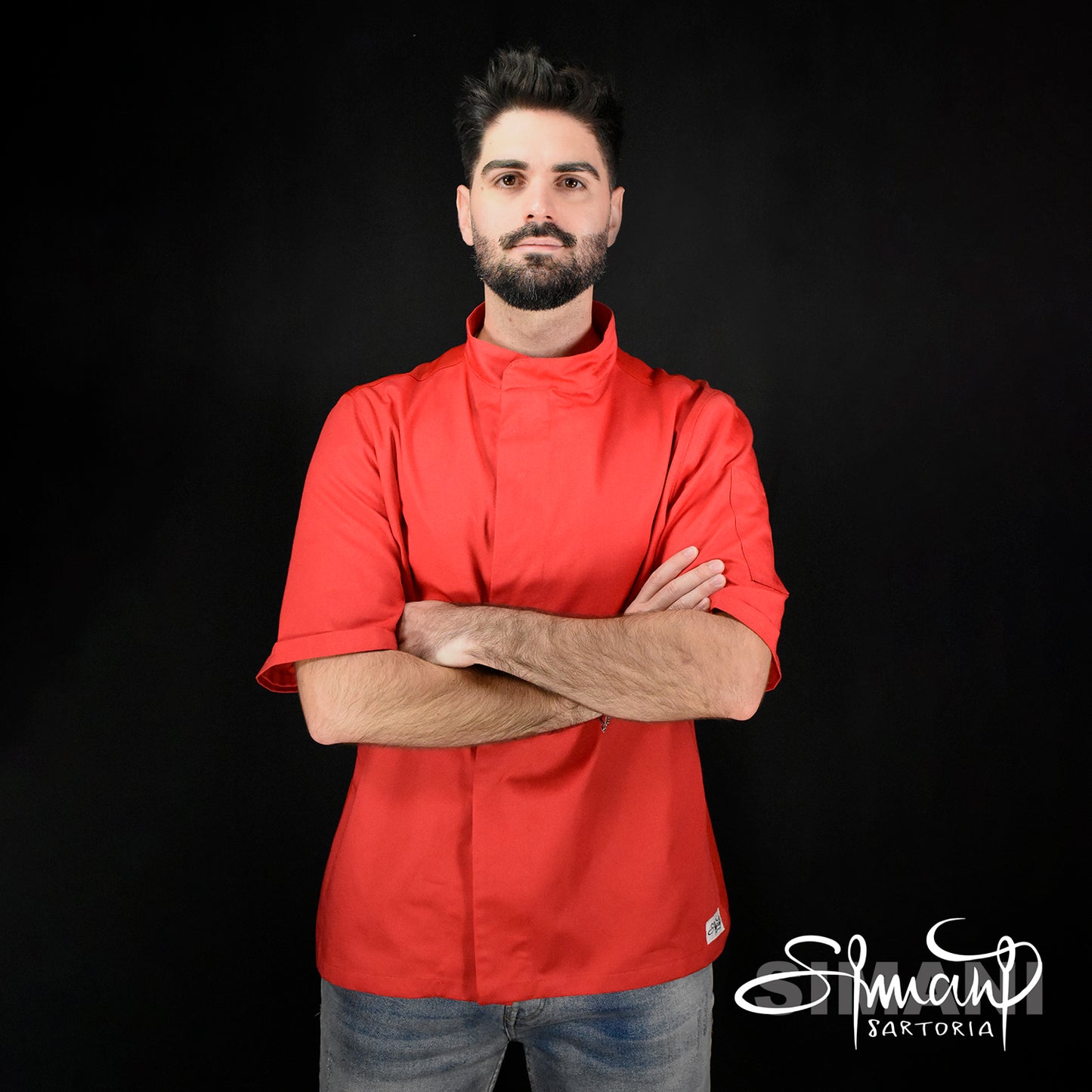 WELOVE - Men's short sleeve chef shirt