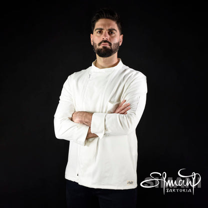 ZIPLINE SOLO WHITE - Men's Chef Jacket