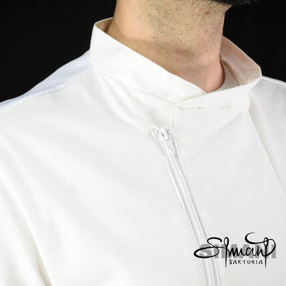 ZIPLINE SOLO WHITE - Men's Chef Jacket