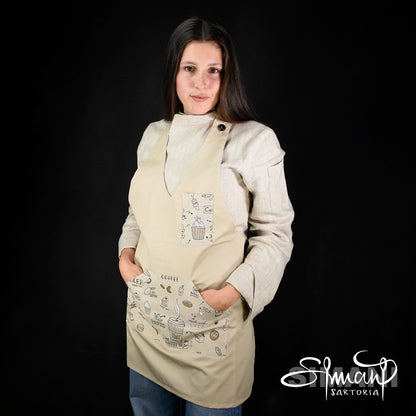 COFFEE BEIGE - Women's apron