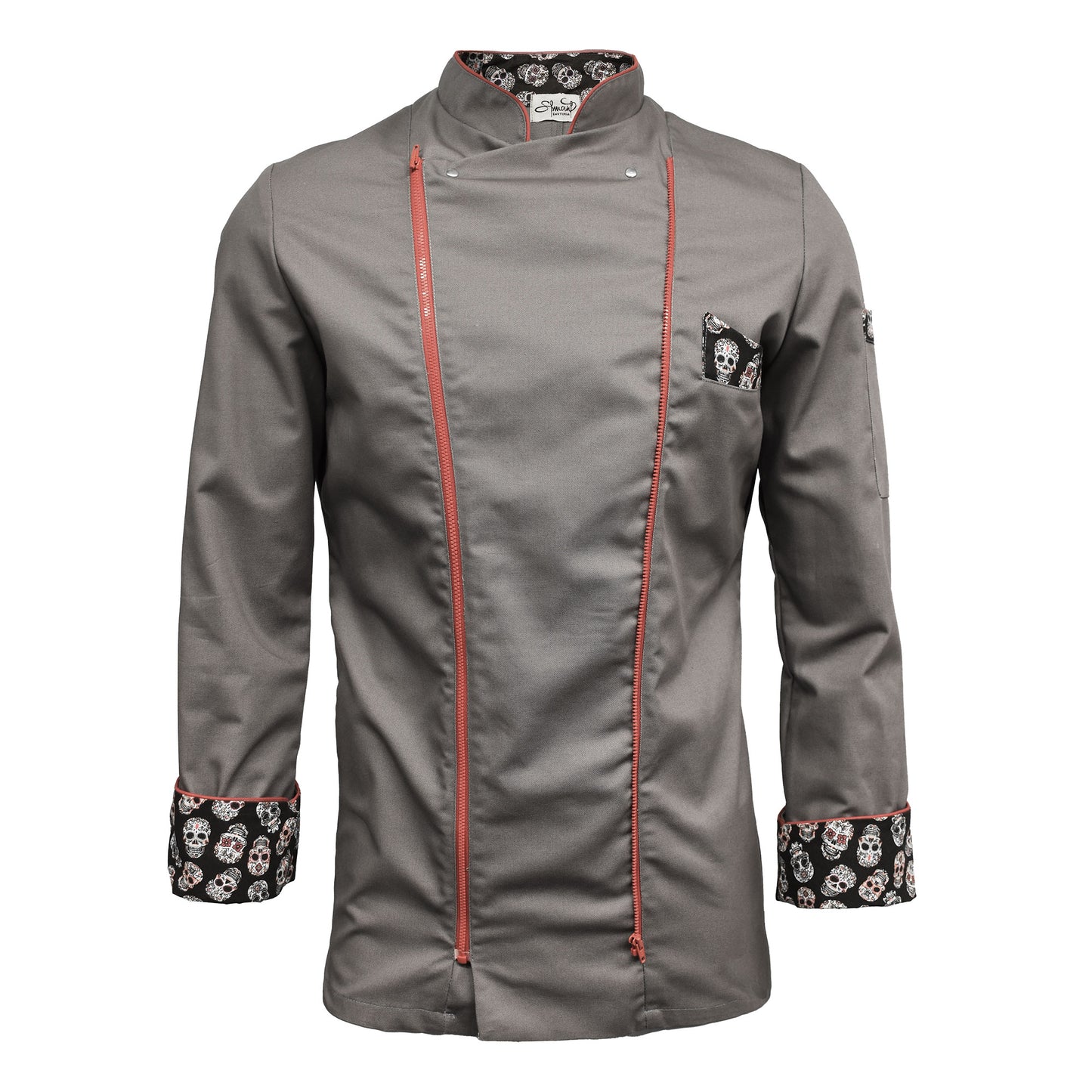 ZIPLINE GREY CALAVERA - Giacca Chef Uomo