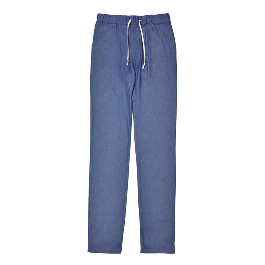 UNISEX COTTON TROUSERS WITH ELASTIC AND TIE